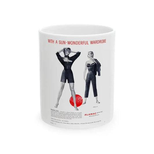 Cole of California ad, 1953 (2) - White Coffee Mug 11oz - Go Mug Yourself