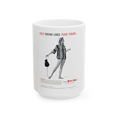 Cole of California ad, 1953 (5) - White Coffee Mug 15oz - Go Mug Yourself