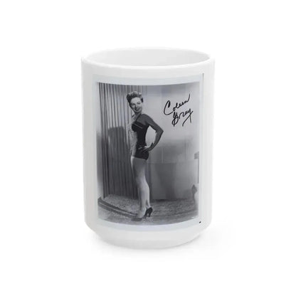 Coleen Gray #01 1 (Vintage Female Icon) White Coffee Mug 15oz - Go Mug Yourself
