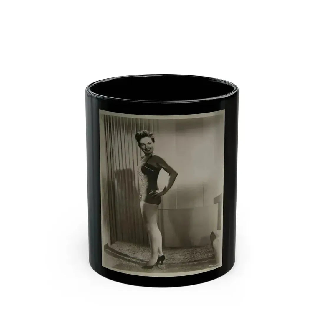 Coleen Gray #01 (Vintage Female Icon) Black Coffee Mug 11oz - Go Mug Yourself