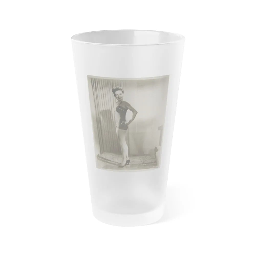 Coleen Gray #01 (Vintage Female Icon) Frosted Pint Glass 16oz-16oz-Frosted-Go Mug Yourself