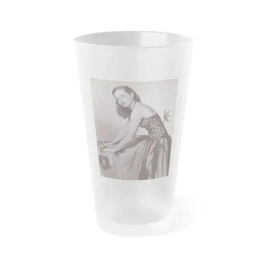 Coleen Gray #02 (Vintage Female Icon) Frosted Pint Glass 16oz 16oz Frosted - Go Mug Yourself