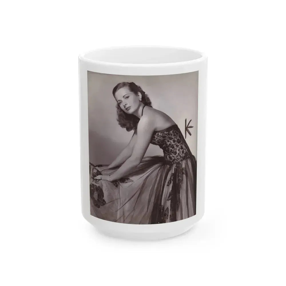 Coleen Gray #02 (Vintage Female Icon) White Coffee Mug 15oz - Go Mug Yourself