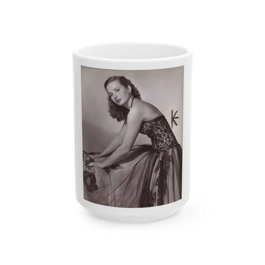 Coleen Gray #02 (Vintage Female Icon) White Coffee Mug-15oz-Go Mug Yourself