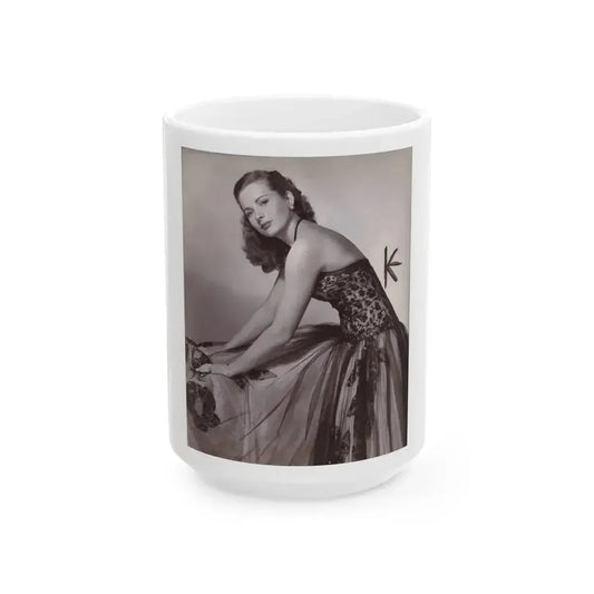 Coleen Gray #02 (Vintage Female Icon) White Coffee Mug 15oz - Go Mug Yourself