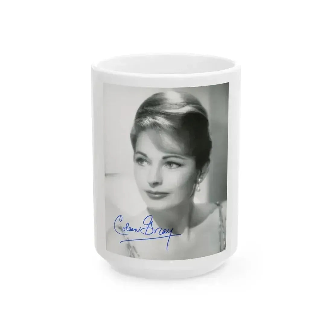 Coleen Gray #04 1 (Vintage Female Icon) White Coffee Mug 15oz - Go Mug Yourself
