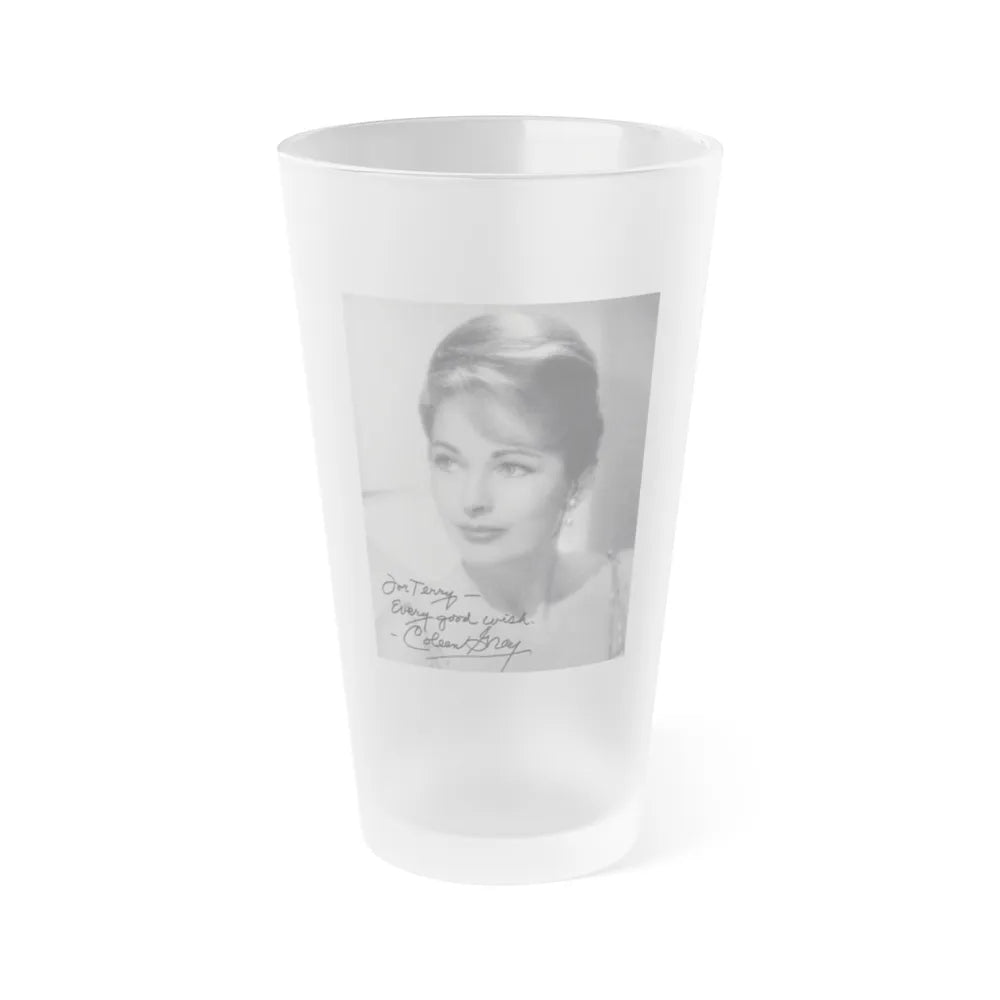 Coleen Gray #04 (Vintage Female Icon) Frosted Pint Glass 16oz-16oz-Frosted-Go Mug Yourself