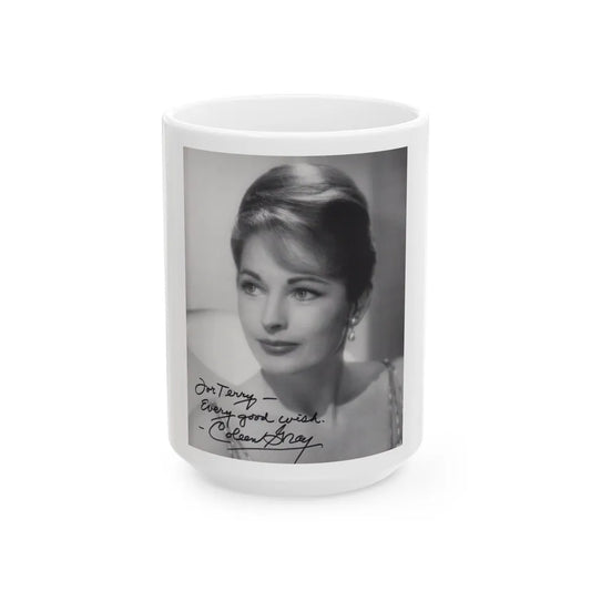 Coleen Gray #04 (Vintage Female Icon) White Coffee Mug-15oz-Go Mug Yourself