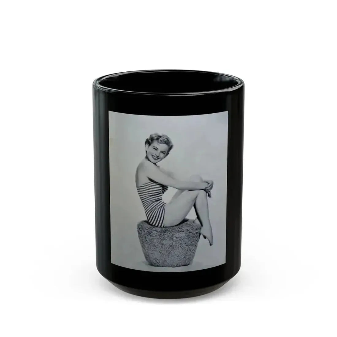 Coleen Gray #100 (Vintage Female Icon) Black Coffee Mug 15oz - Go Mug Yourself