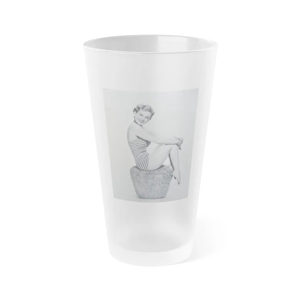 Coleen Gray #100 (Vintage Female Icon) Frosted Pint Glass 16oz-16oz-Frosted-Go Mug Yourself