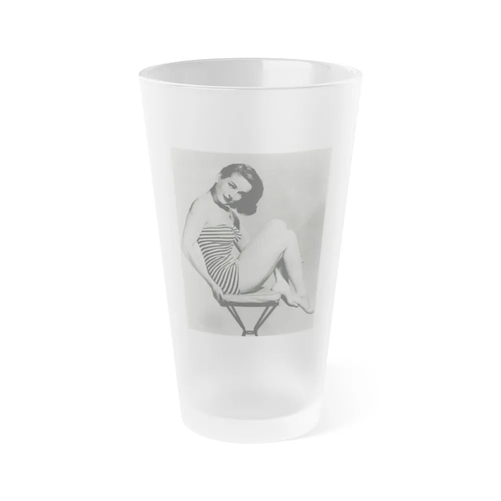 Coleen Gray #103 (Vintage Female Icon) Frosted Pint Glass 16oz-16oz-Frosted-Go Mug Yourself