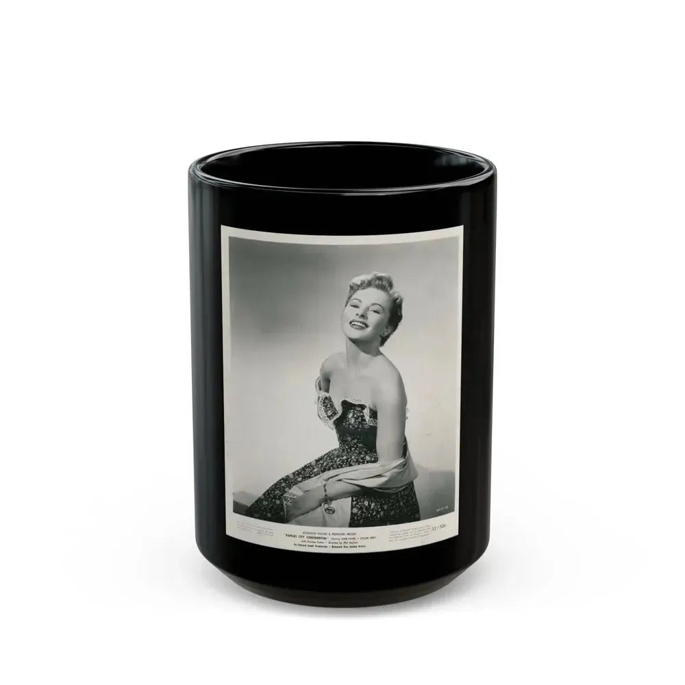 Coleen Gray #117 (Vintage Female Icon) Black Coffee Mug 15oz - Go Mug Yourself