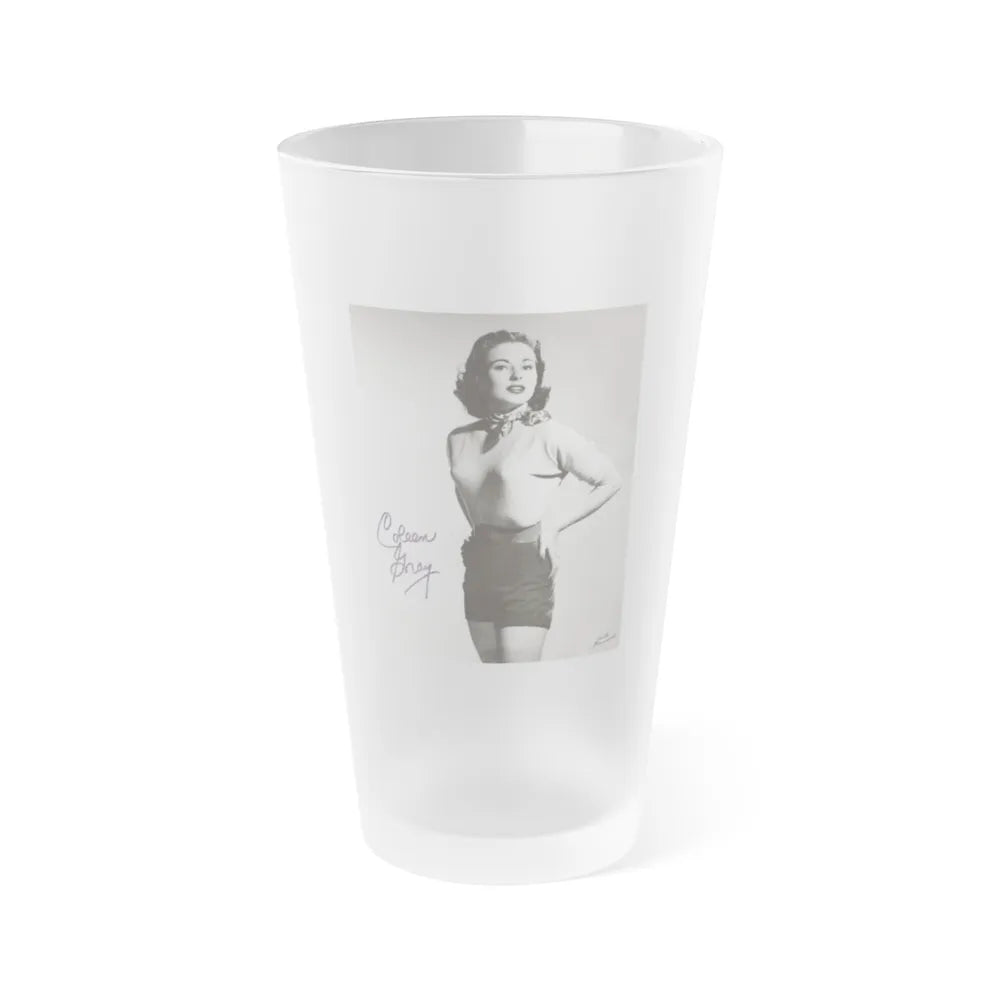 Coleen Gray #12 (Vintage Female Icon) Frosted Pint Glass 16oz-16oz-Frosted-Go Mug Yourself