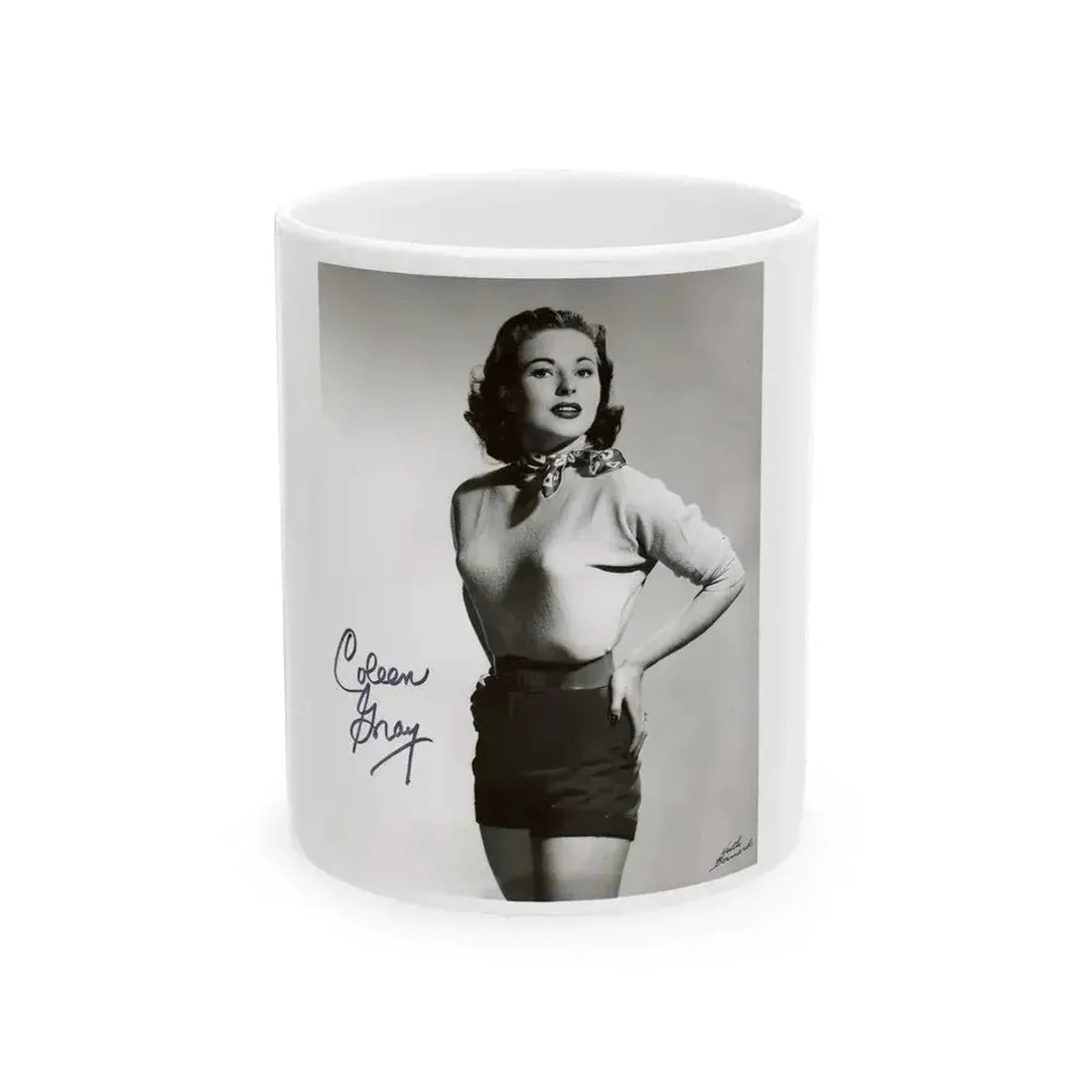 Coleen Gray #12 (Vintage Female Icon) White Coffee Mug 11oz - Go Mug Yourself