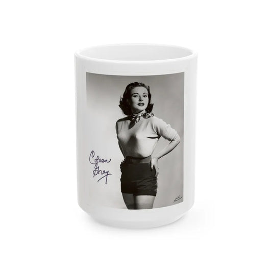 Coleen Gray #12 (Vintage Female Icon) White Coffee Mug-15oz-Go Mug Yourself