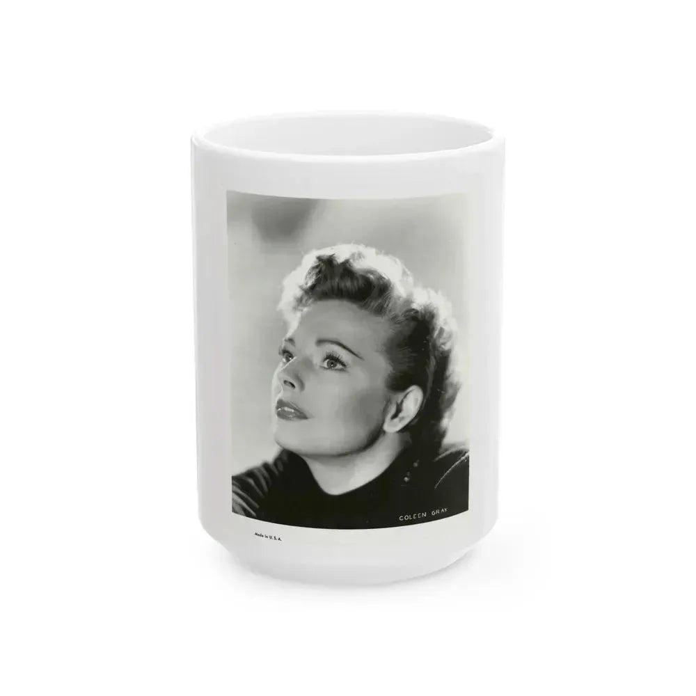 Coleen Gray #120 (Vintage Female Icon) White Coffee Mug 15oz - Go Mug Yourself