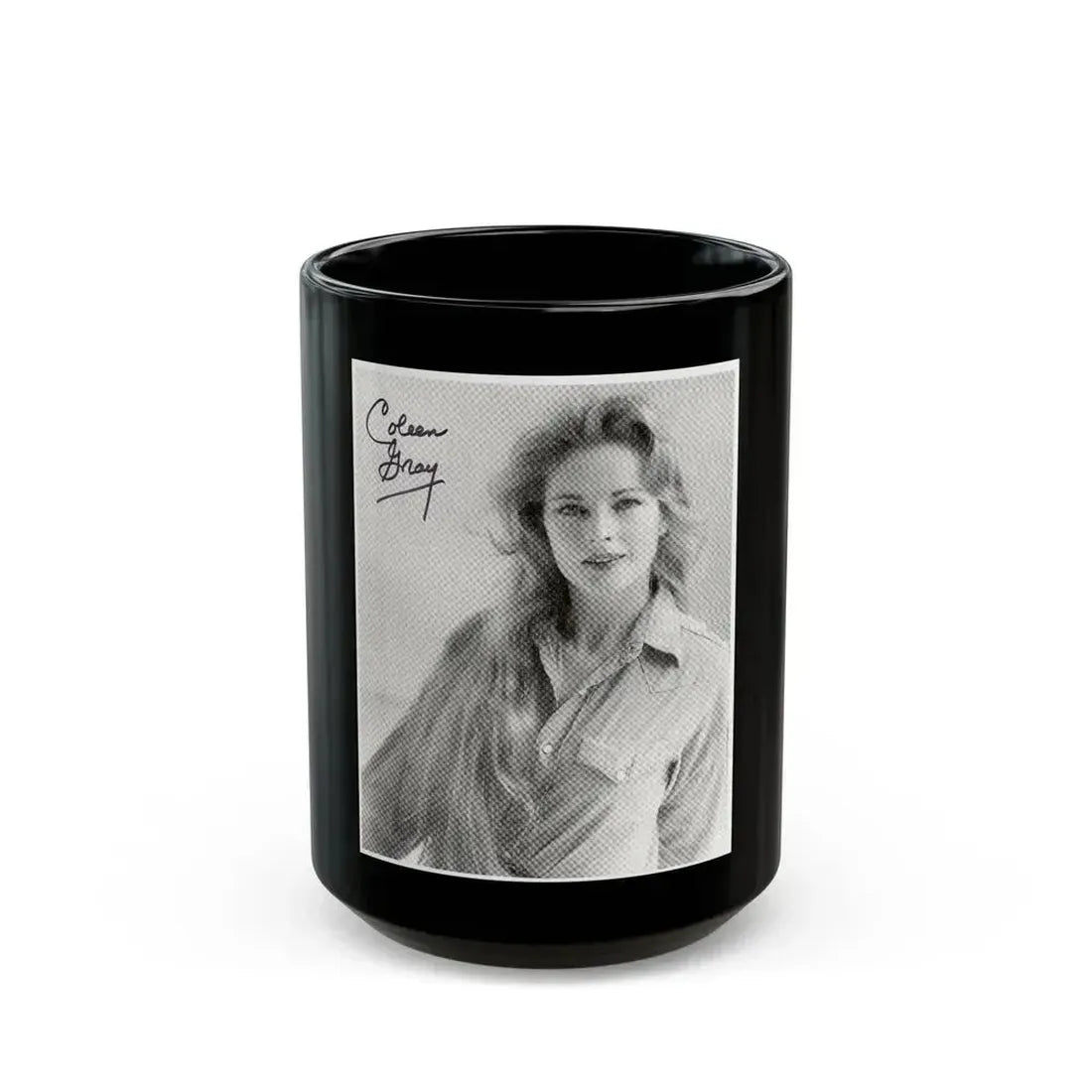 Coleen Gray #13 (Vintage Female Icon) Black Coffee Mug 15oz - Go Mug Yourself