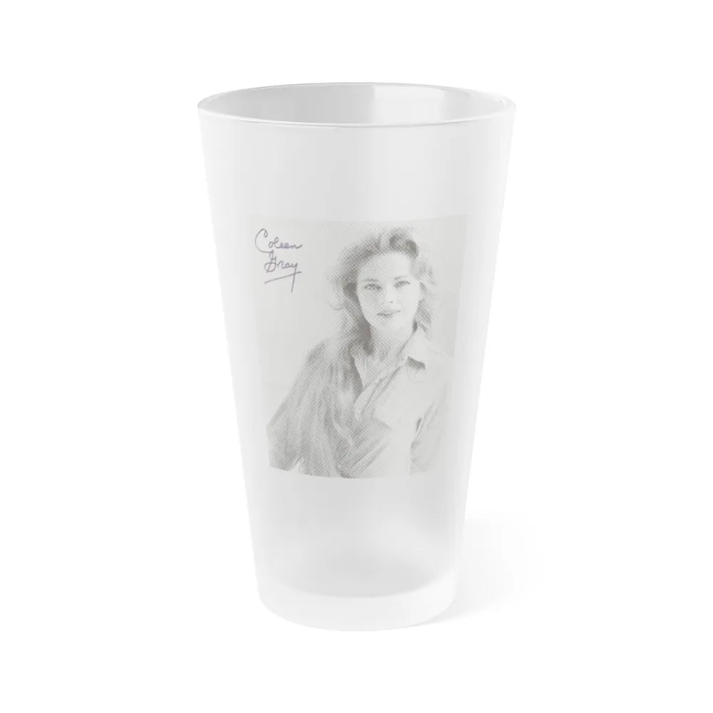 Coleen Gray #13 (Vintage Female Icon) Frosted Pint Glass 16oz-16oz-Frosted-Go Mug Yourself