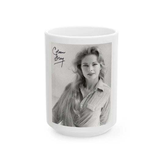 Coleen Gray #13 (Vintage Female Icon) White Coffee Mug-15oz-Go Mug Yourself