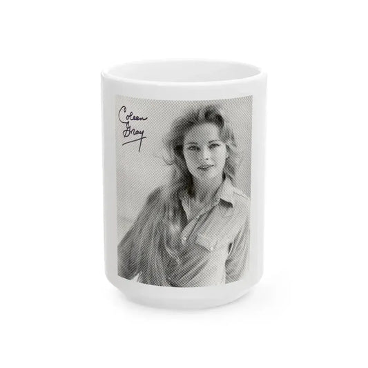Coleen Gray #13 (Vintage Female Icon) White Coffee Mug 15oz - Go Mug Yourself