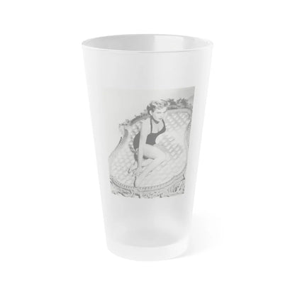 Coleen Gray #18 1 (Vintage Female Icon) Frosted Pint Glass 16oz-16oz-Frosted-Go Mug Yourself