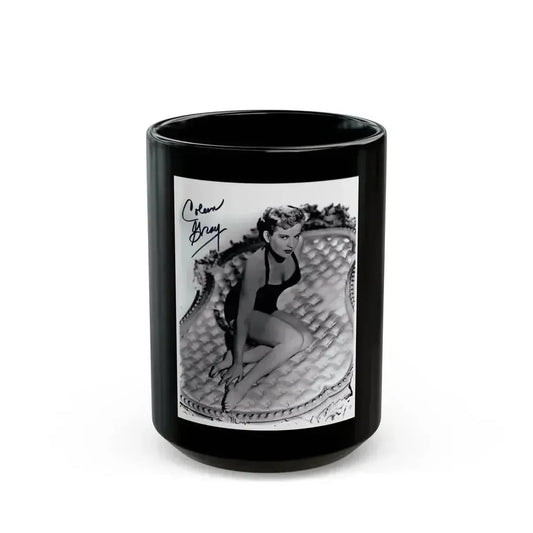 Coleen Gray #18 (Vintage Female Icon) Black Coffee Mug 15oz - Go Mug Yourself