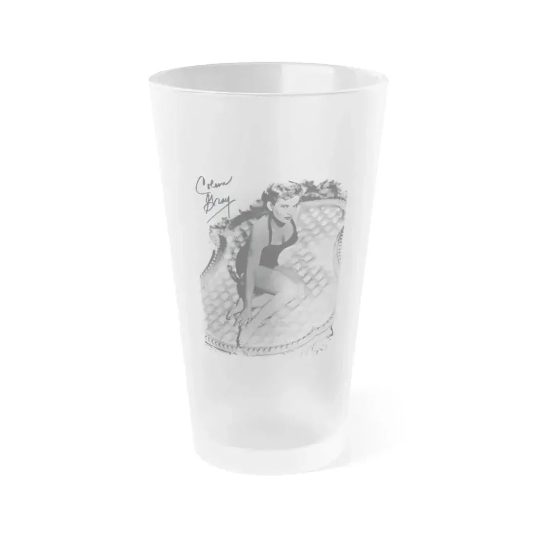 Coleen Gray #18 (Vintage Female Icon) Frosted Pint Glass 16oz 16oz Frosted - Go Mug Yourself