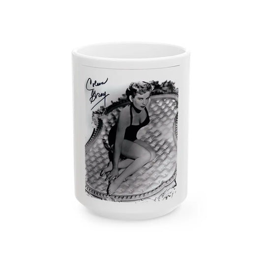 Coleen Gray #18 (Vintage Female Icon) White Coffee Mug-15oz-Go Mug Yourself