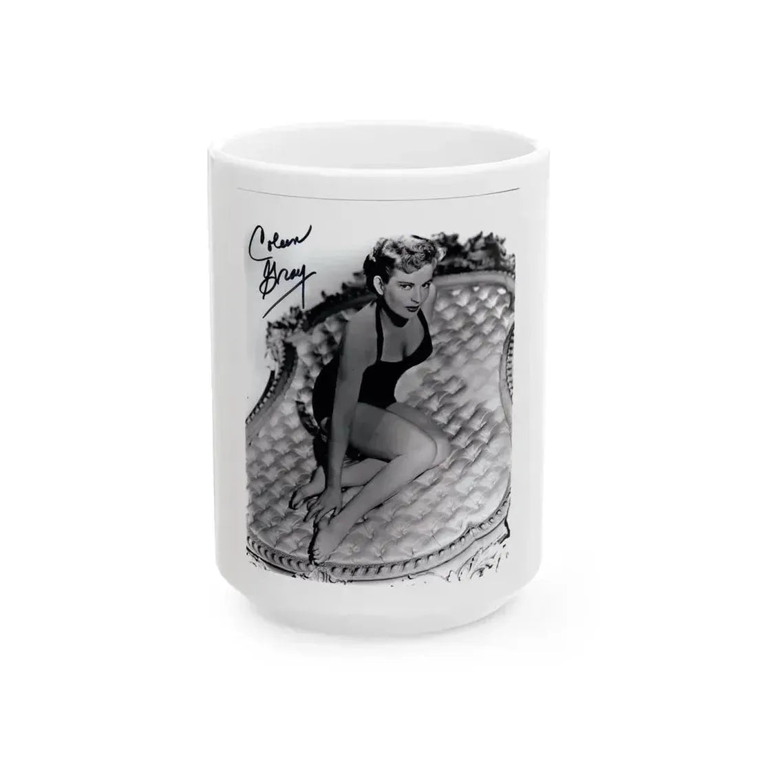Coleen Gray #18 (Vintage Female Icon) White Coffee Mug 15oz - Go Mug Yourself