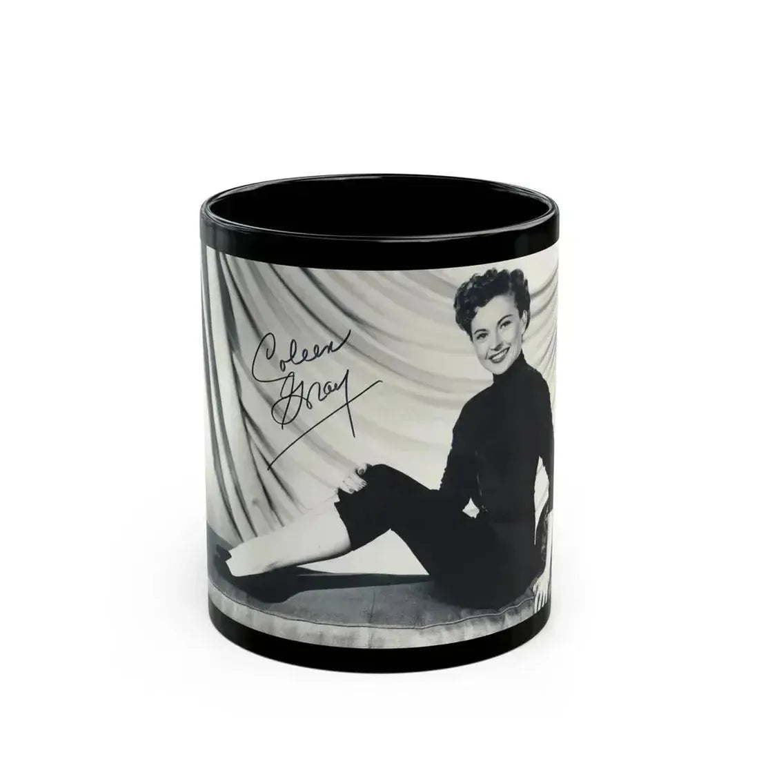 Coleen Gray #29 (Vintage Female Icon) Black Coffee Mug 11oz - Go Mug Yourself