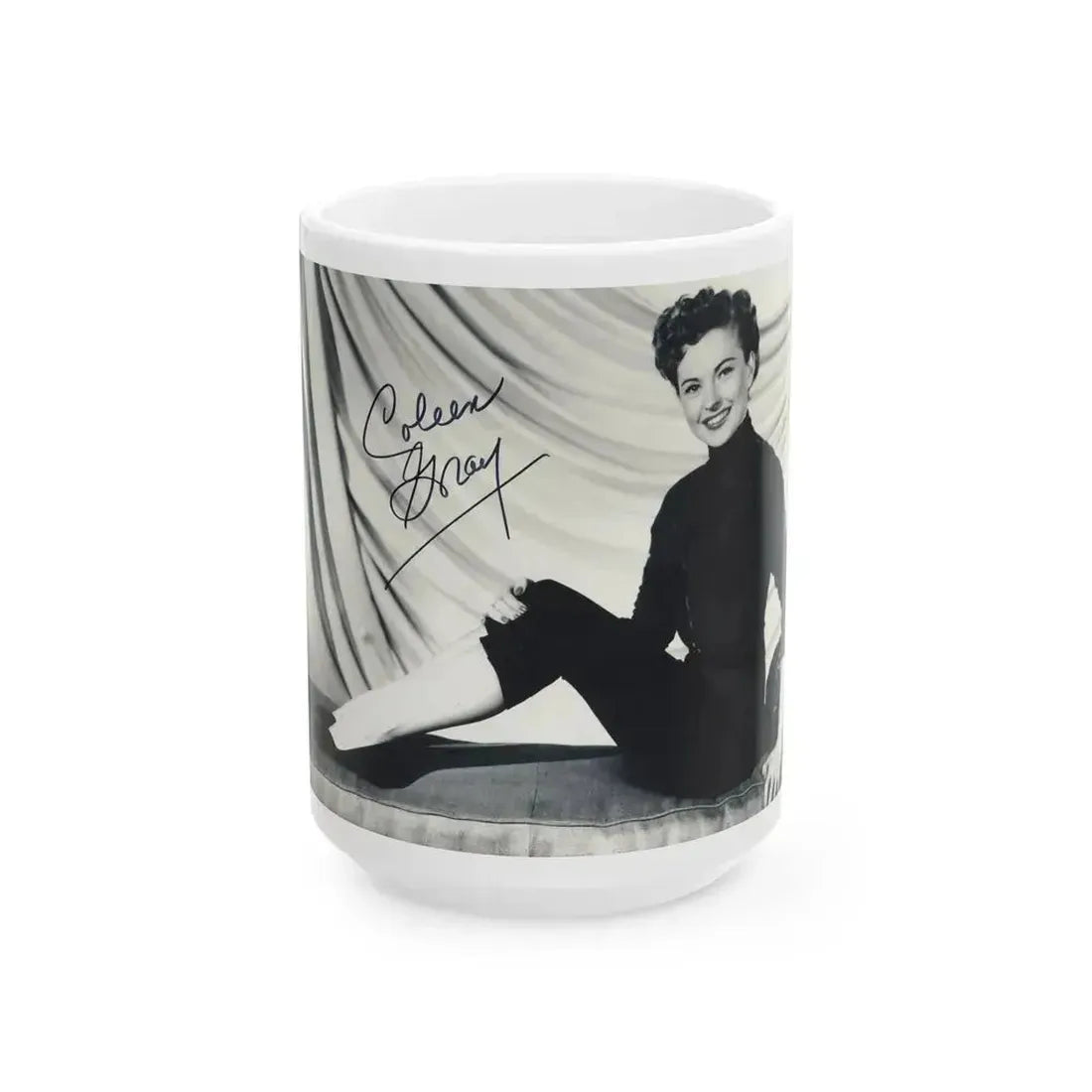 Coleen Gray #29 (Vintage Female Icon) White Coffee Mug 15oz - Go Mug Yourself