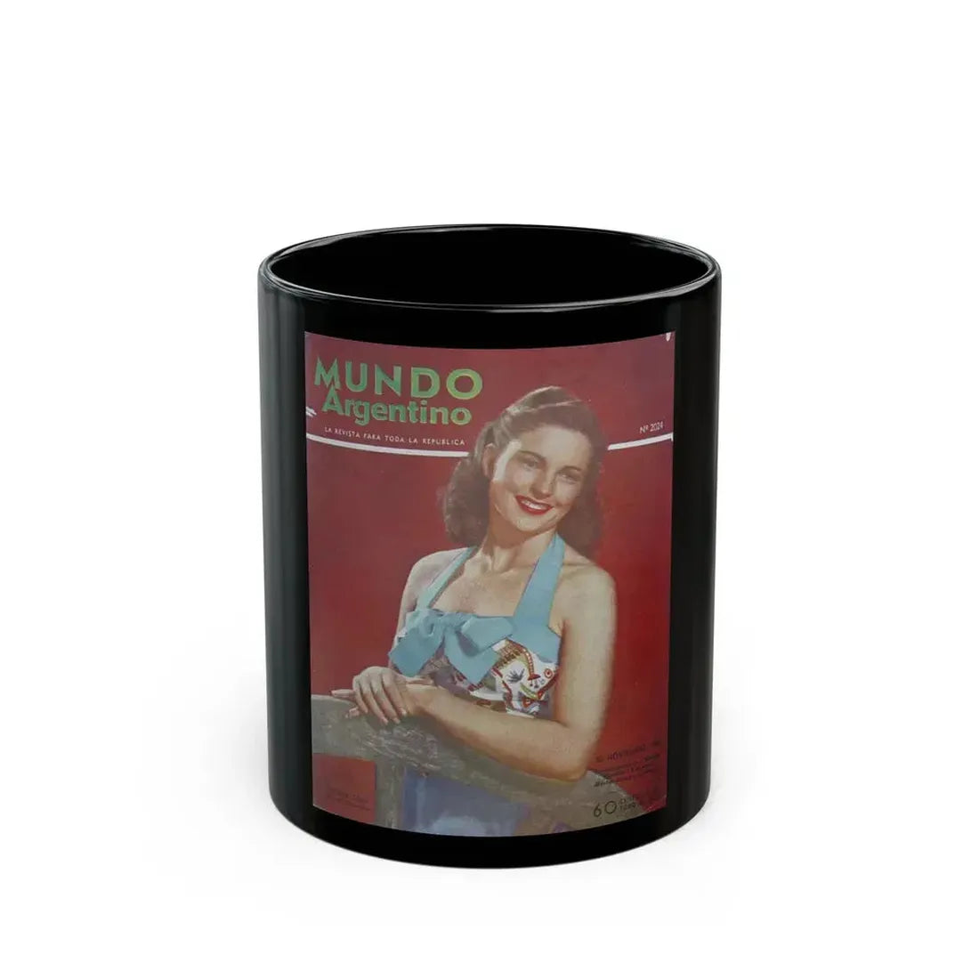 Coleen Gray #45 - Mag. Cover (Vintage Female Icon) Black Coffee Mug 11oz - Go Mug Yourself