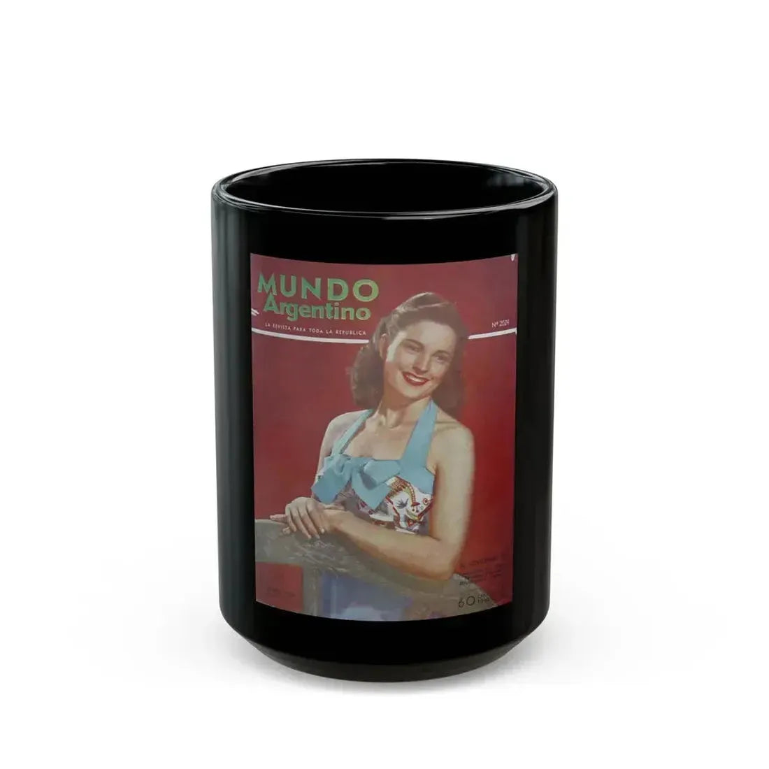 Coleen Gray #45 - Mag. Cover (Vintage Female Icon) Black Coffee Mug 15oz - Go Mug Yourself