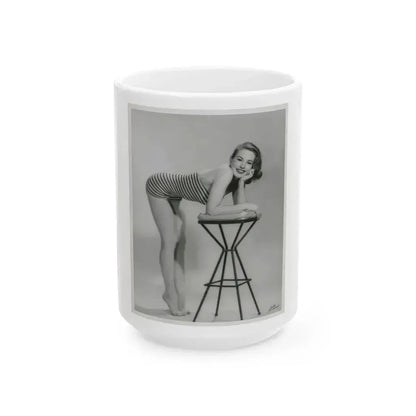 Coleen Gray #50 (Vintage Female Icon) White Coffee Mug 15oz - Go Mug Yourself