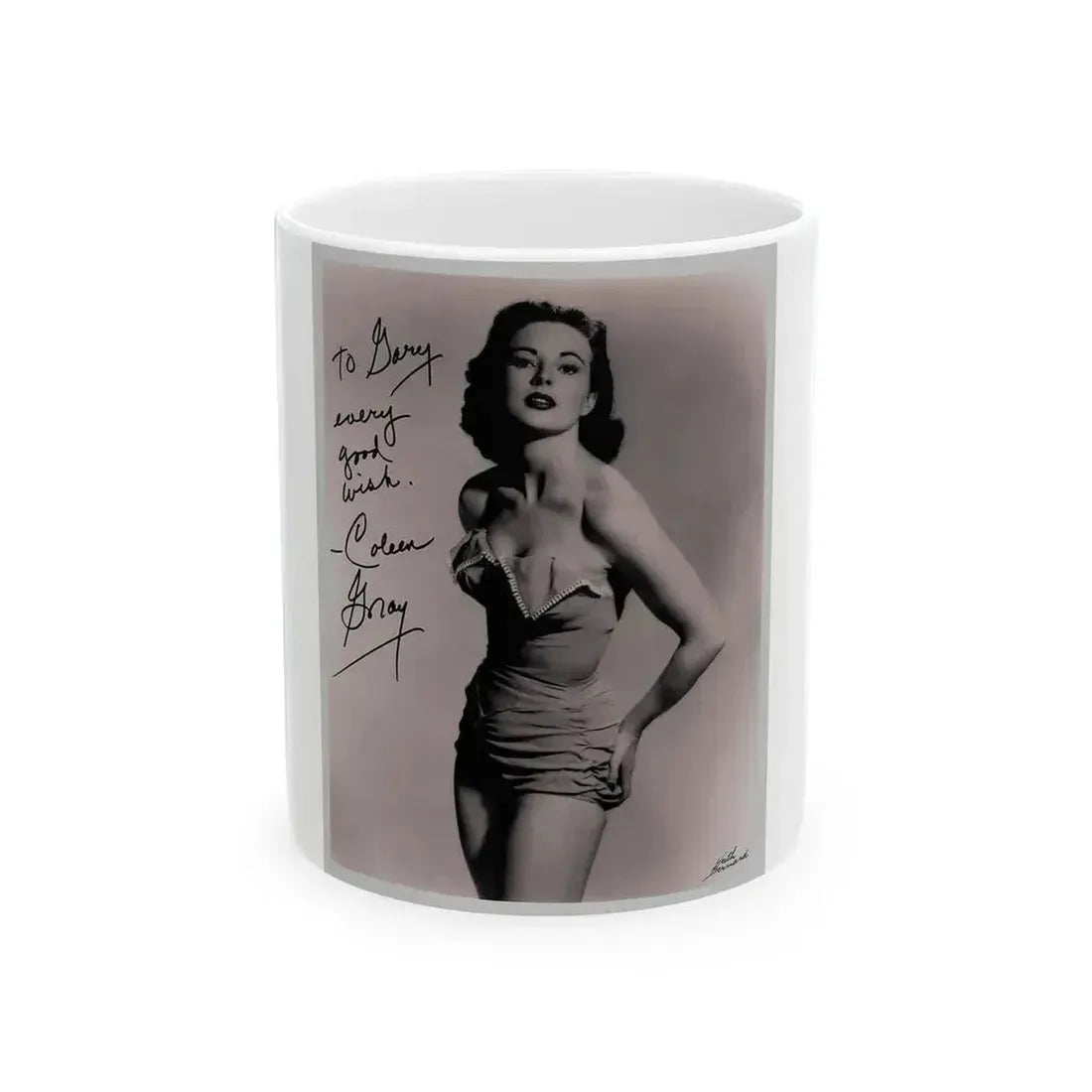 Coleen Gray #76 (Vintage Female Icon) White Coffee Mug 11oz - Go Mug Yourself