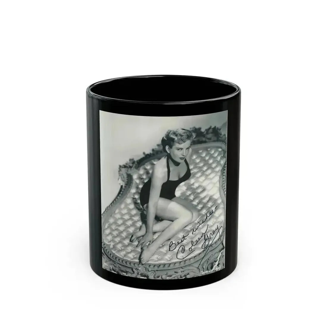 Coleen Gray #79 (Vintage Female Icon) Black Coffee Mug 11oz - Go Mug Yourself