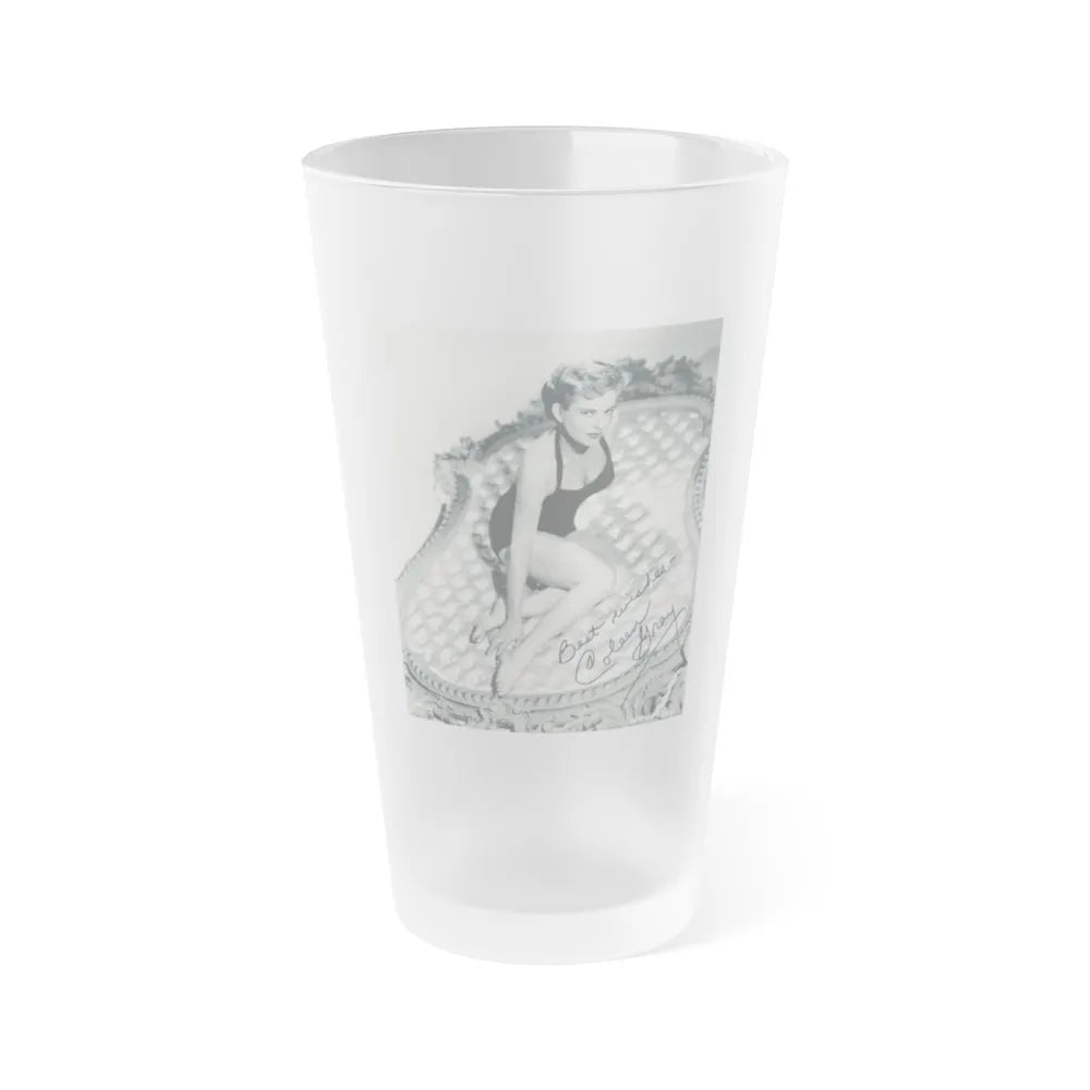 Coleen Gray #79 (Vintage Female Icon) Frosted Pint Glass 16oz-16oz-Frosted-Go Mug Yourself