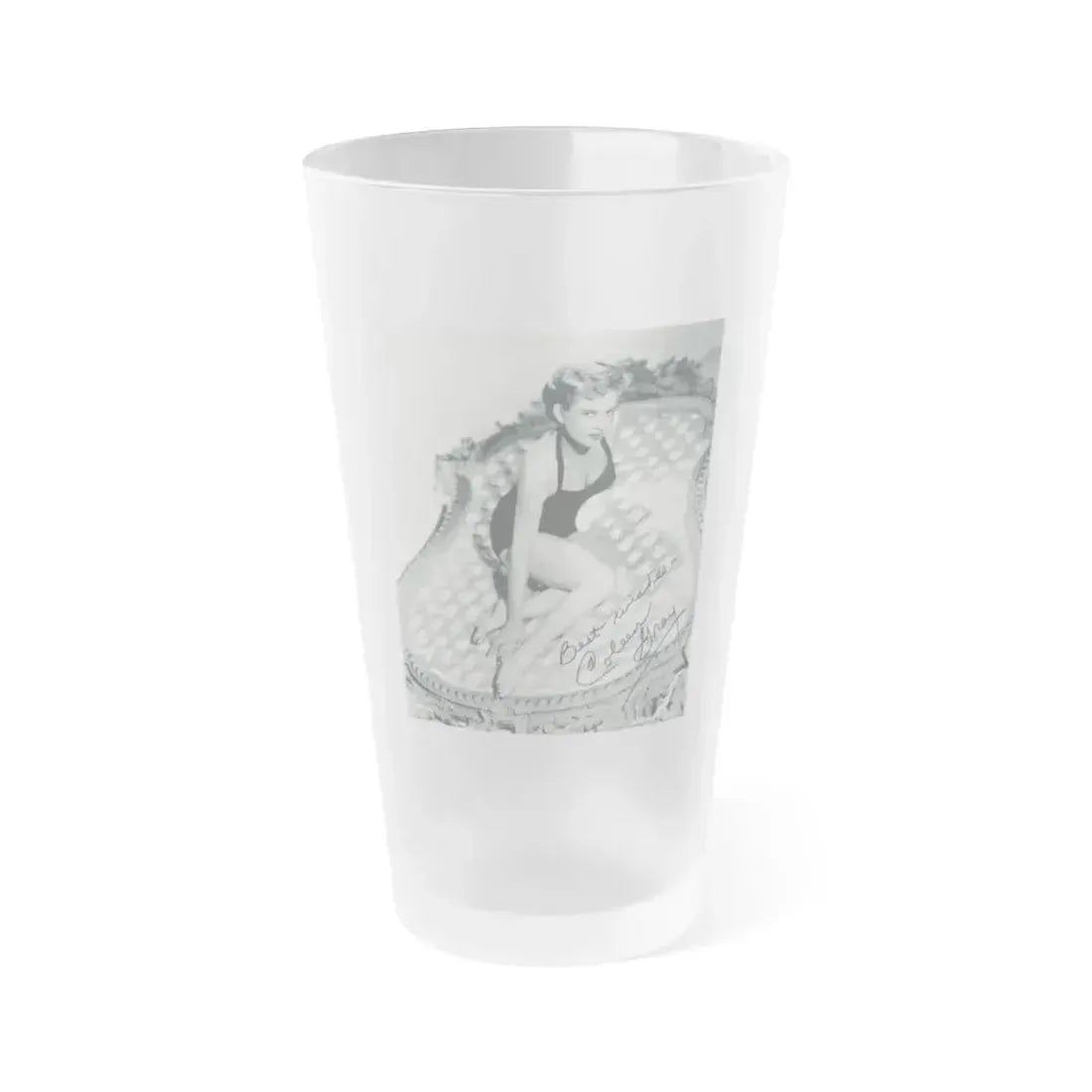 Coleen Gray #79 (Vintage Female Icon) Frosted Pint Glass 16oz 16oz Frosted - Go Mug Yourself