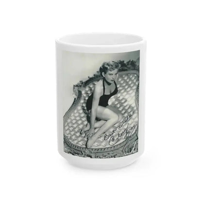 Coleen Gray #79 (Vintage Female Icon) White Coffee Mug 15oz - Go Mug Yourself