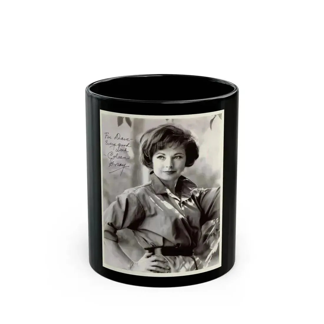 Coleen Gray #84 (Vintage Female Icon) Black Coffee Mug 11oz - Go Mug Yourself