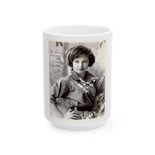 Coleen Gray #84 (Vintage Female Icon) White Coffee Mug-15oz-Go Mug Yourself