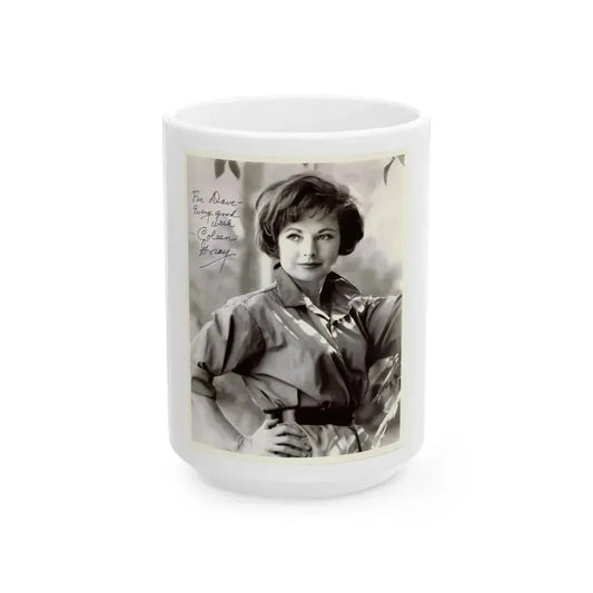 Coleen Gray #84 (Vintage Female Icon) White Coffee Mug 15oz - Go Mug Yourself