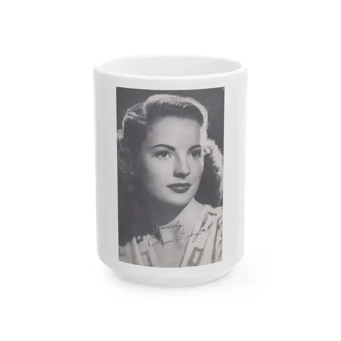 Coleen Gray #93 (Vintage Female Icon) White Coffee Mug 15oz - Go Mug Yourself
