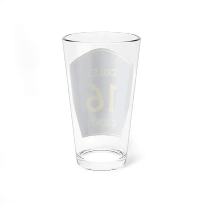 Coles County 16 (Illinois) (Road Sign) Pint Glass 16oz - Go Mug Yourself