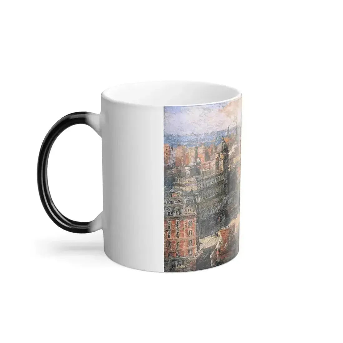 Colin Campbell Cooper (1856-1937) Columbus Circle - oil on canvas 1909 - Color Changing Mug 11oz - Go Mug Yourself