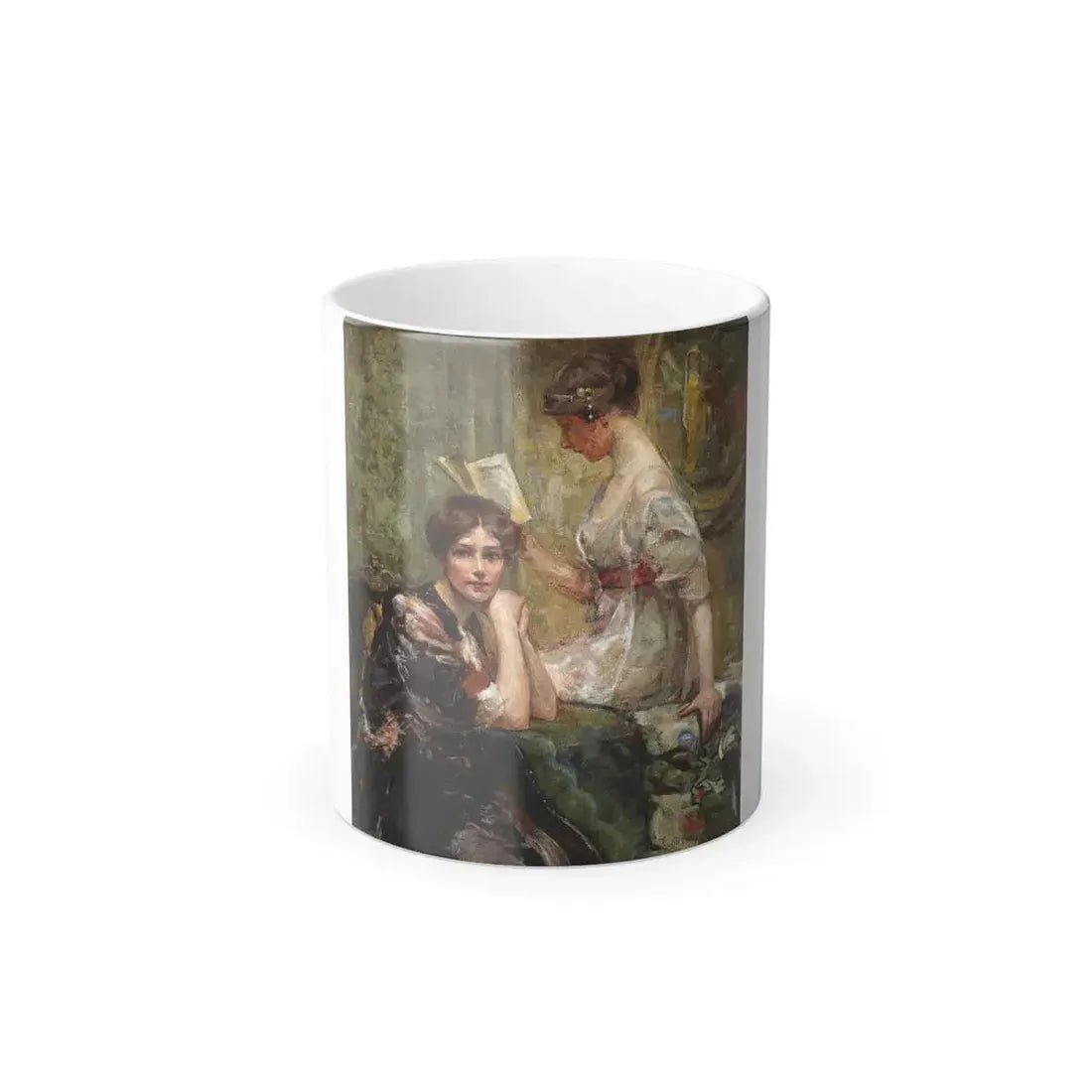 Colin Campbell Cooper (1856-1937) Two Woman (In an Interior) - Oil on masonite - Color Changing Mug 11oz Default Title 11oz - Go Mug Yourself