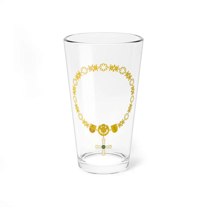 Collar de la Hermandad de Caballeros Mozárabes de Toledo (Spain) (Coat of Arms) Pint Glass 16oz 16oz - Go Mug Yourself