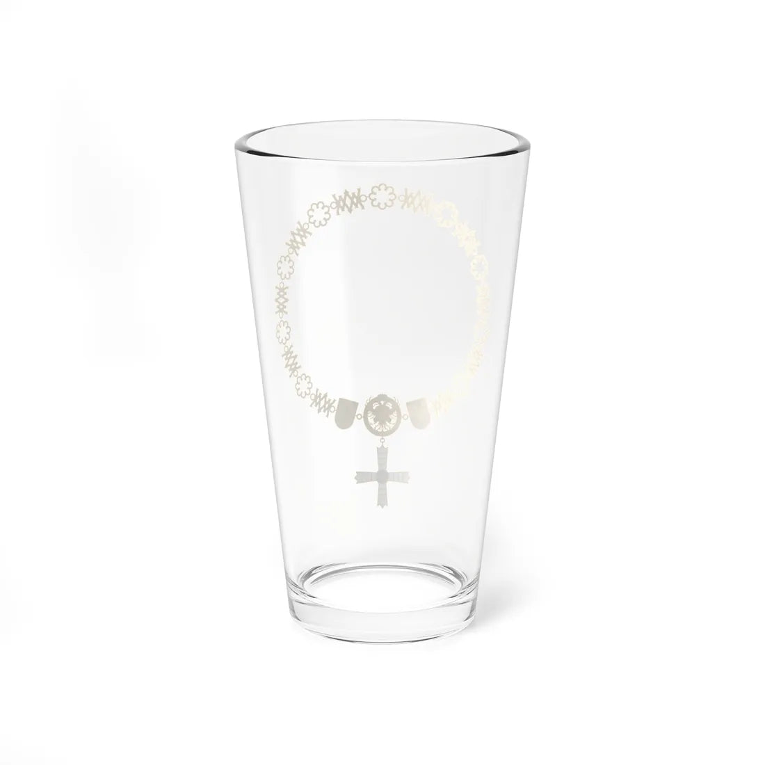 Collar de la Hermandad de Caballeros Mozárabes de Toledo (Spain) (Coat of Arms) Pint Glass 16oz - Go Mug Yourself