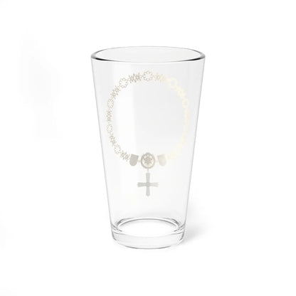 Collar de la Hermandad de Caballeros Mozárabes de Toledo (Spain) (Coat of Arms) Pint Glass 16oz - Go Mug Yourself