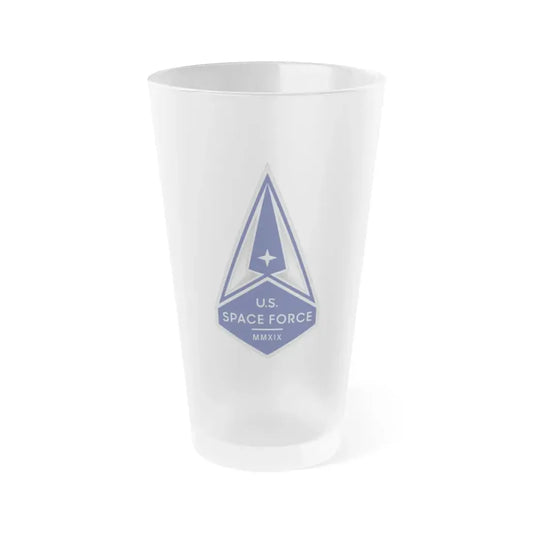 Collar Insignia (U.S. Space Force) Frosted Pint Glass 16oz Default Title - Go Mug Yourself